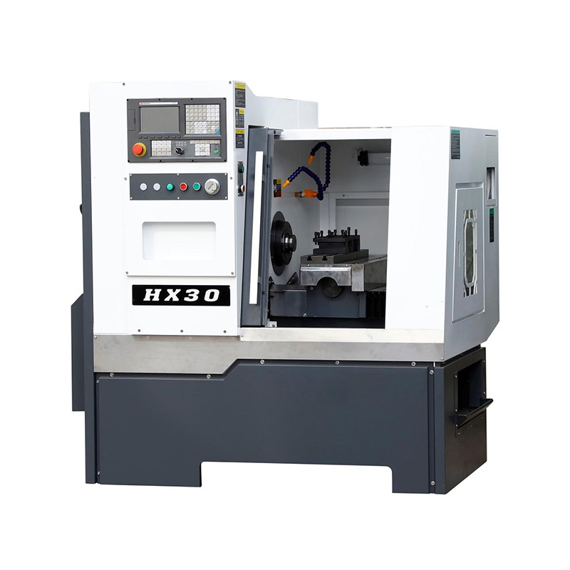 Дешевый токарный станок с ЧПУ HX30 с прутковым питателем